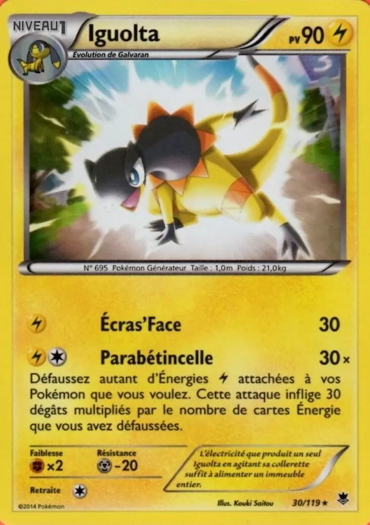 Pokémon XY Vigueur Spectrale - Iguolta holographique