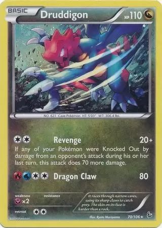 XY Flashfire - Druddigon Cosmos Holo