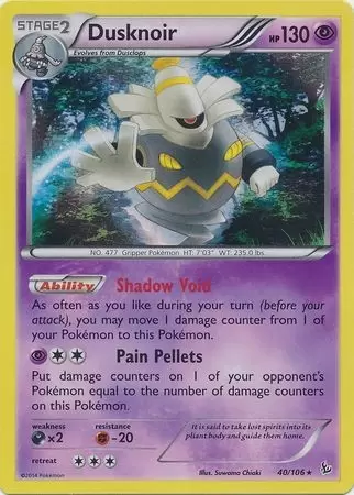 XY Flashfire - Dusknoir Holo