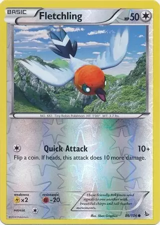 XY Flashfire - Fletchling Reverse