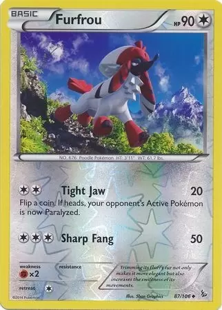XY Flashfire - Furfrou Reverse