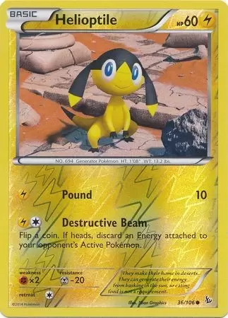 XY Flashfire - Helioptile Reverse