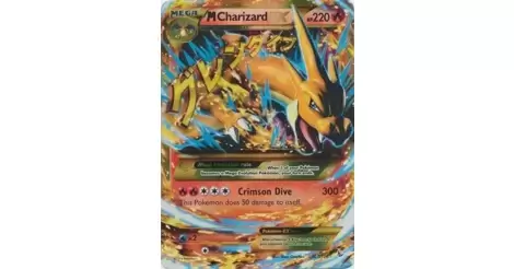  Pokemon - Mega-Charizard-EX (107) - XY Flashfire - Holo : Toys  & Games