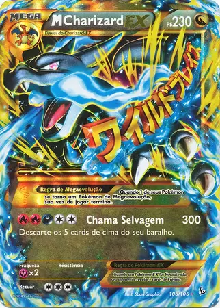 Card M Charizard-EX 107/106 da coleção Flashfire