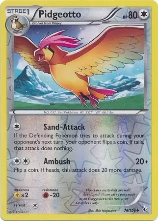 XY Flashfire - Pidgeotto Reverse