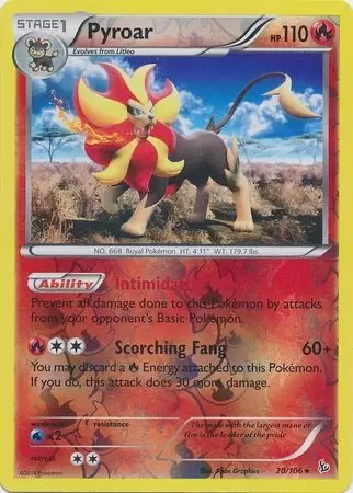 XY Flashfire - Pyroar Reverse