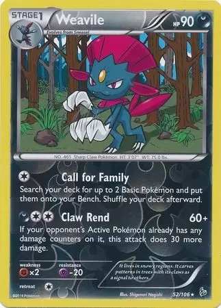 XY Flashfire - Weavile Reverse