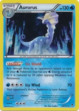 XY Furious Fists - Aurorus Cosmos Holo