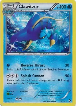 XY Furious Fists - Clawitzer Holo