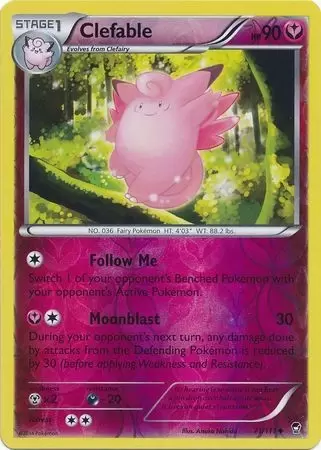 XY Furious Fists - Clefable Reverse
