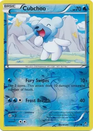 XY Furious Fists - Cubchoo Reverse