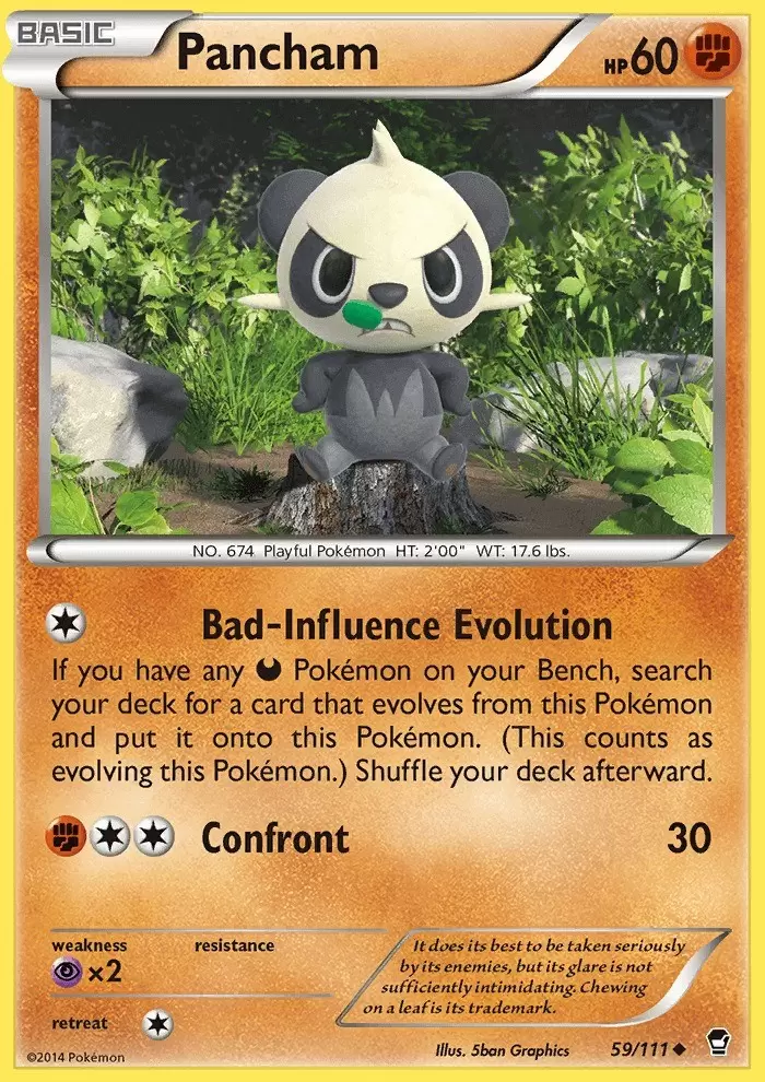 Pancham XY Furious Fists Pok mon card 59 111