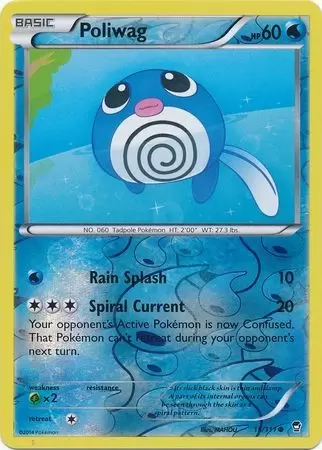 XY Furious Fists - Poliwag Reverse