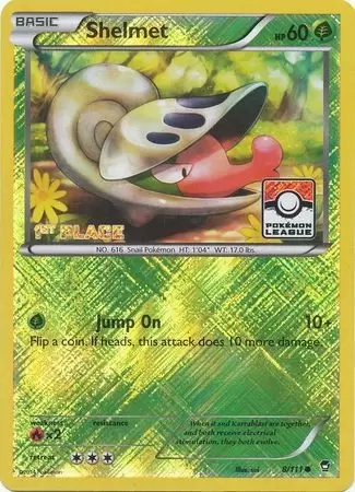 XY Furious Fists - Shelmet Reverse 1st Place Pokemon League