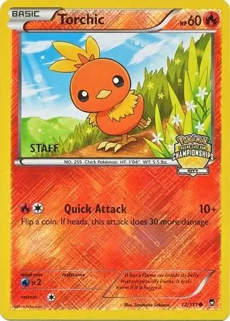 XY Furious Fists - Torchic Reverse City Championships Staff