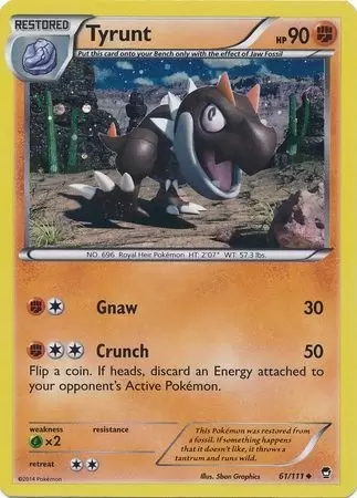 XY Furious Fists - Tyrunt Cosmos Holo