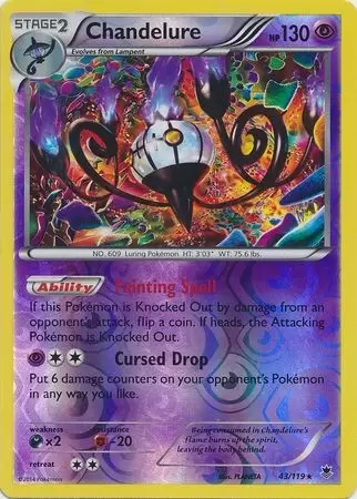 XY Phantom Forces - Chandelure Reverse
