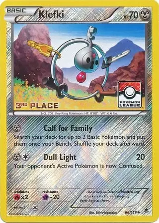 XY Phantom Forces - Klefki Reverse 3rd Place Pokemon League