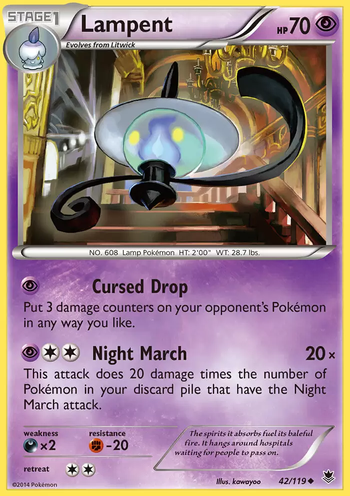 Lampent - XY Phantom Forces Pokémon card 42/119