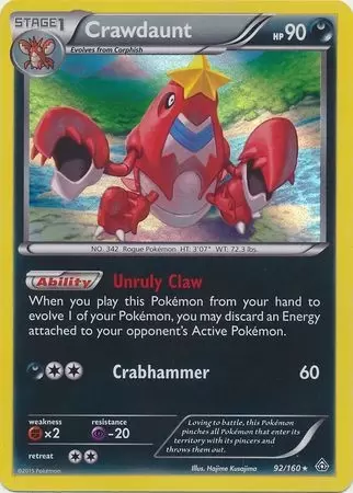 XY Primal Clash - Crawdaunt Holo