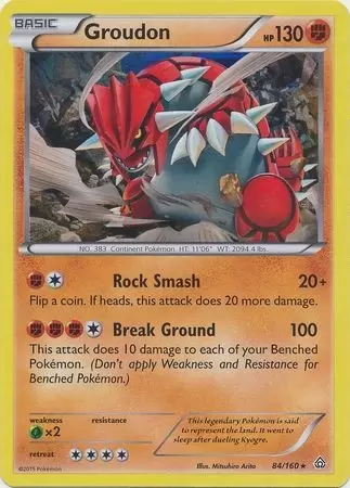 XY Primal Clash - Groudon Holo Cracked Ice