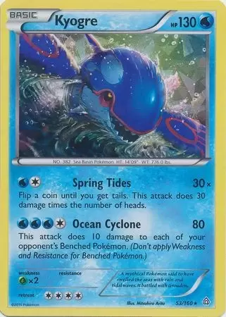 Pokémon Trading Card Game Toys & Hobbies Pokemon Card KYOGRE Holo Rare ...