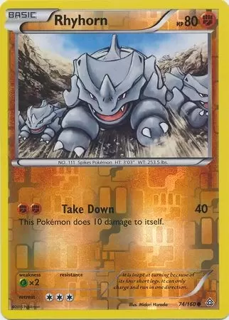 XY Primal Clash - Rhyhorn Reverse