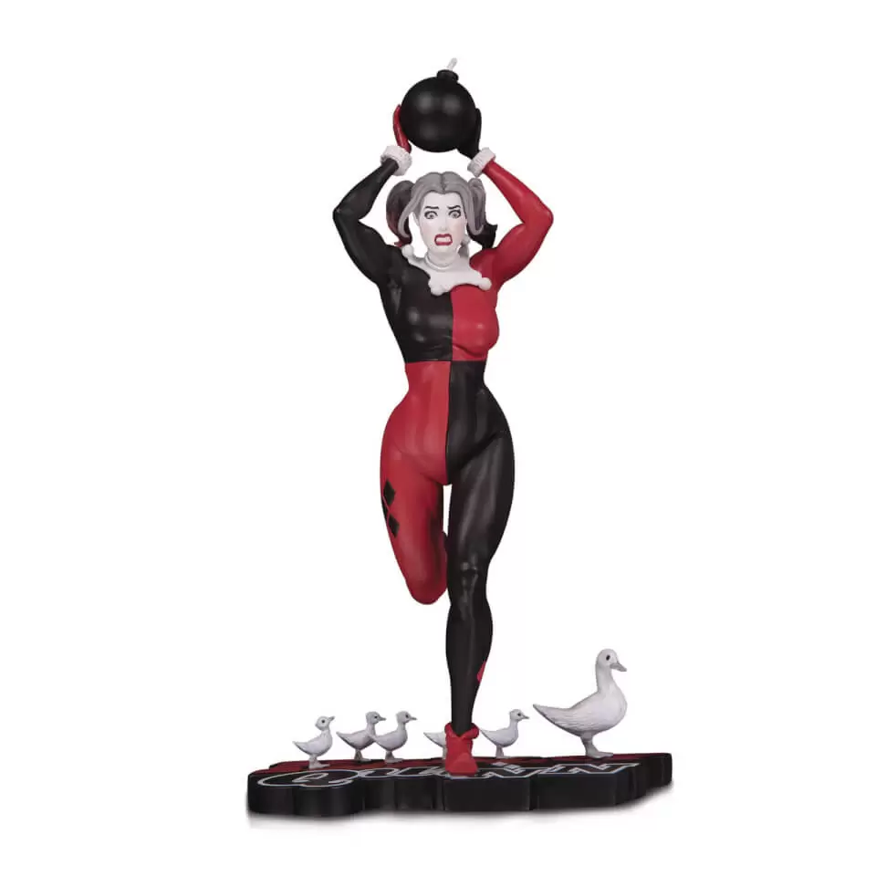 DC Collectibles Statues - Harley Quinn Red White & Black Statue By Frank Cho