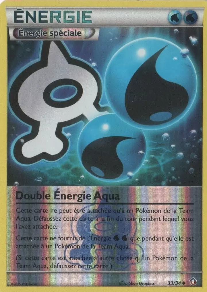 Pokémon XY Double Danger - Double Énergie Aqua Reverse