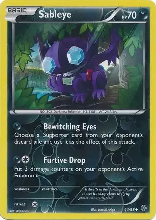 XY Ancient Origins - Sableye Reverse