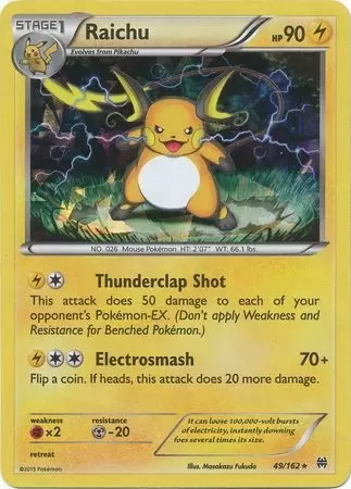 XY Breakthrough - Raichu Holo Cracked Ice