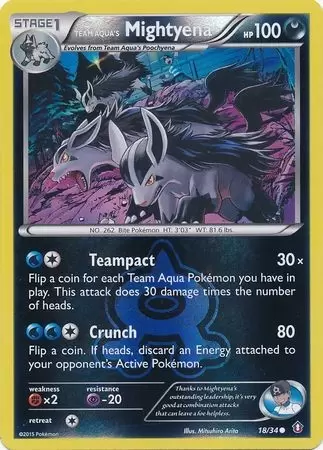 XY Double Crisis - Team Aqua\'s Mightyena Reverse