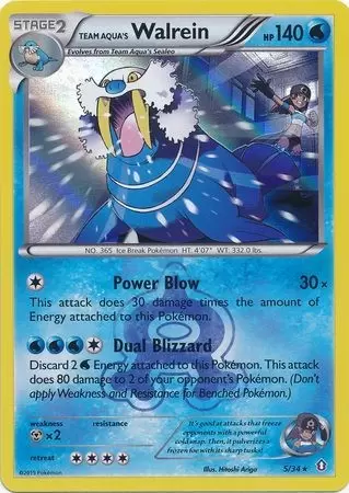 XY Double Crisis - Team Aqua\'s Walrein Holo