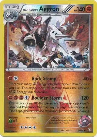 XY Double Crisis - Team Magma\'s Aggron Reverse