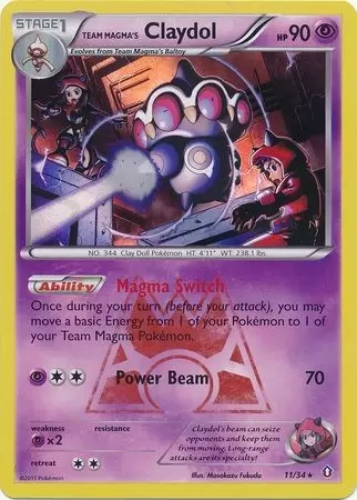 XY Double Crisis - Team Magma\'s Claydol Holo