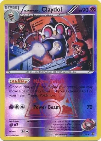 XY Double Crisis - Team Magma\'s Claydol Reverse