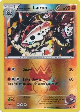 XY Double Crisis - Team Magma\'s Lairon Reverse