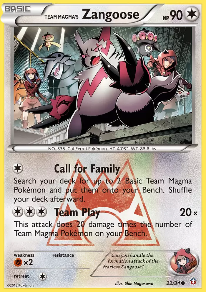 XY Double Crisis - Team Magma\'s Zangoose