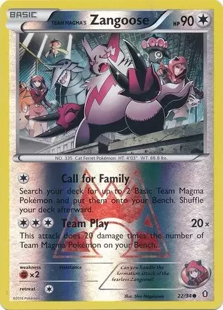 XY Double Crisis - Team Magma\'s Zangoose Reverse