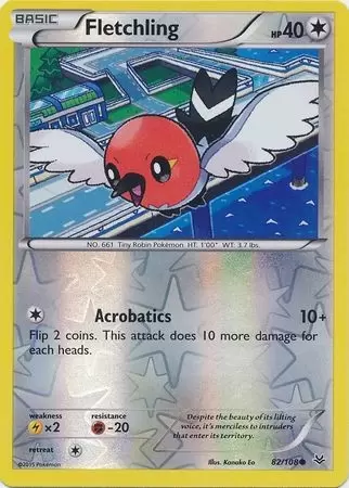 XY Roaring Skies - Fletchling Reverse