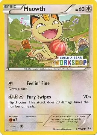 XY Roaring Skies - Meowth Build-A-Bear Workshop