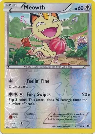 XY Roaring Skies - Meowth Reverse