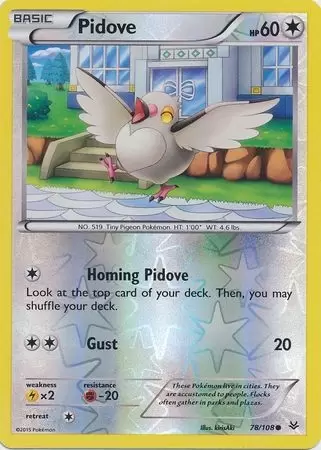 XY Roaring Skies - Pidove Reverse