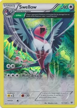 XY Roaring Skies - Swellow Holo