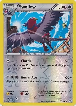 XY Roaring Skies - Swellow Reverse