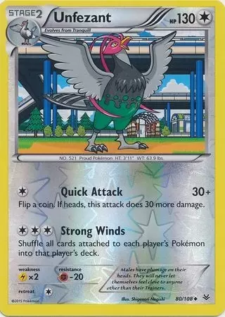 XY Roaring Skies - Unfezant Reverse