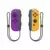 Paire de manettes Joy-Con gauche violet néon et droite orange néon