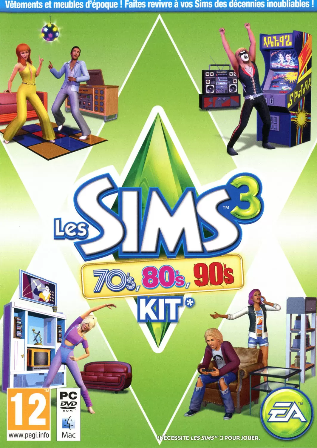 Jeux PC - Les Sims 3 : 70\'s, 80\'s, 90\'s Kit