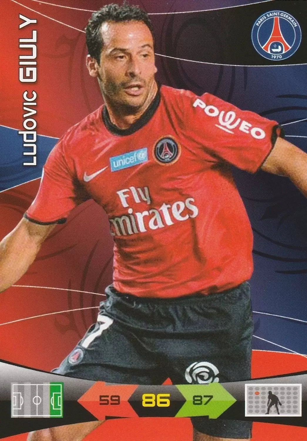 Adrenalyn XL: 2010-211 - Ludovic Giuly - PSG