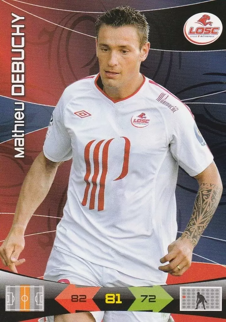 Adrenalyn XL: 2010-211 - Mathieu Debuchy - Lille